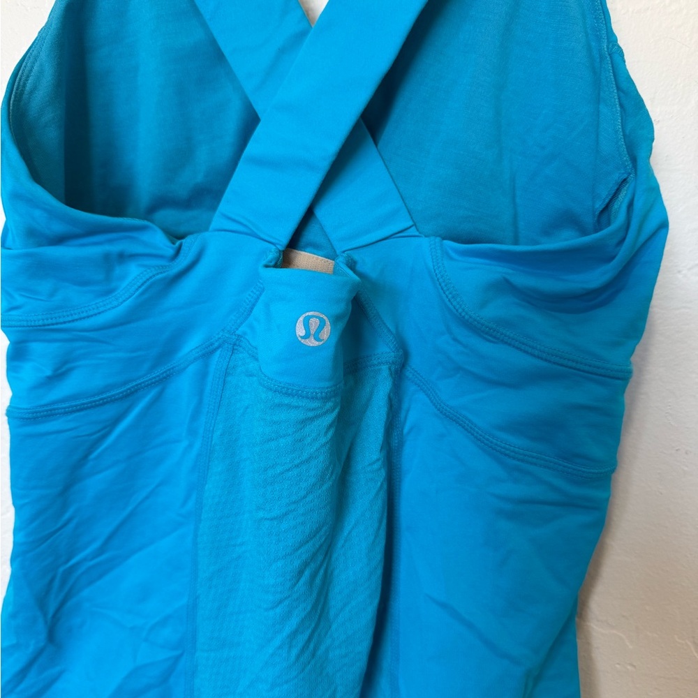 Lululemon Turquoise Cross-Back Top